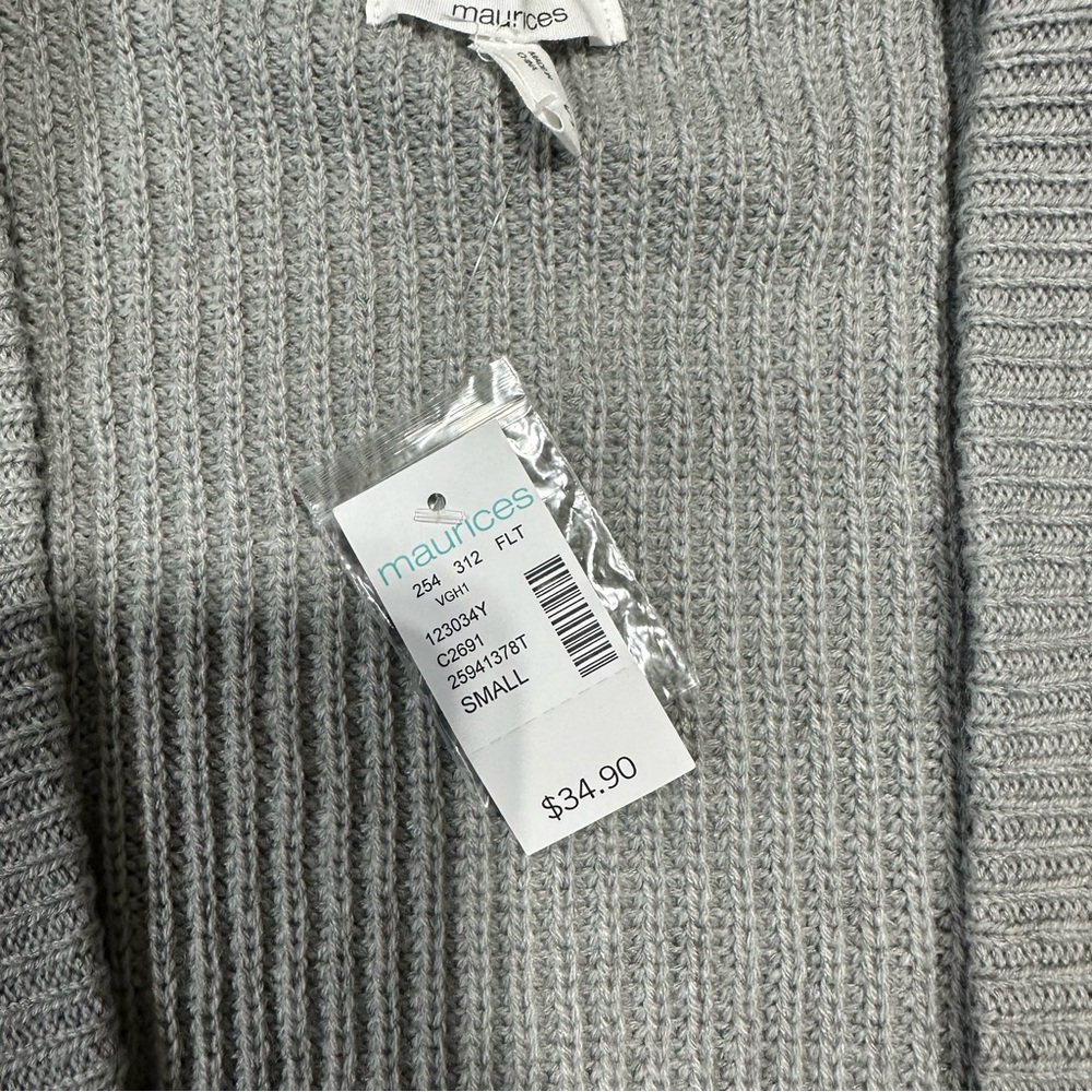 Maurice’s new with tags gray knit sweater size small - Picture 2 of 4